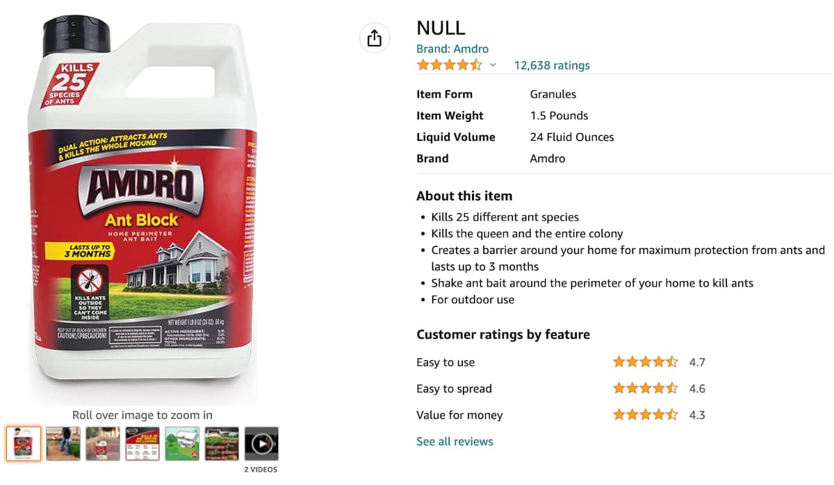 NULL product name NULL product name